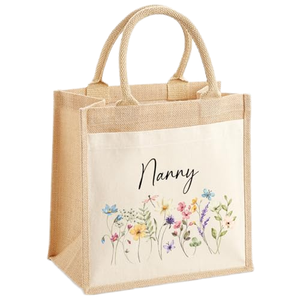 Sac fourre-tout robuste en toile de jute et lin imperméable, broderie personnalisée, ouverture supérieure, doublure en toile, promotionnel hiver été automne - Product Image 1