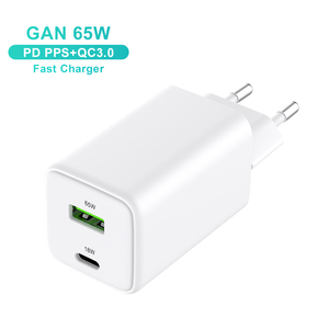 Cargador de 65w para Teléfono, 2 Puertos Tipo C USB-A, Tecnología Gan, Resistente al Fuego, Compacto, Cargador Superrápido de 65W para <span class=keywords><strong>Macbook</strong></span>, Laptop, iPhone, Samsung - Product Image 1