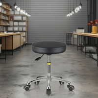 Tabouret ESD industriel, tabouret pivotant ESD pour laboratoire, tabouret durable en cuir synthétique pour école, hôpital, laboratoire, atelier, entrepôt