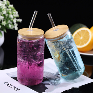 Yolowe nhà 480ml thủy tinh Nước trái cây cốc rơm microwavable bên bia thủy tinh đặt nhà bếp gia vị thực phẩm container thủy tinh chai cho juicing - Product Image 6