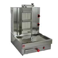 Grill à Kebab Automatique en Acier Inoxydable à Gaz, 2/3/4 Têtes, Design Moderne Écologique, Machine à Shawarma pour Restaurant et Fêtes