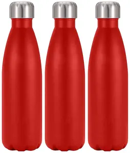 BPA-freier Edelstahl | Wieder verwendbare Sport wasser flasche | Doppelwandiger vakuum isolierter Kolben pulver beschichtet 500ml 17oz