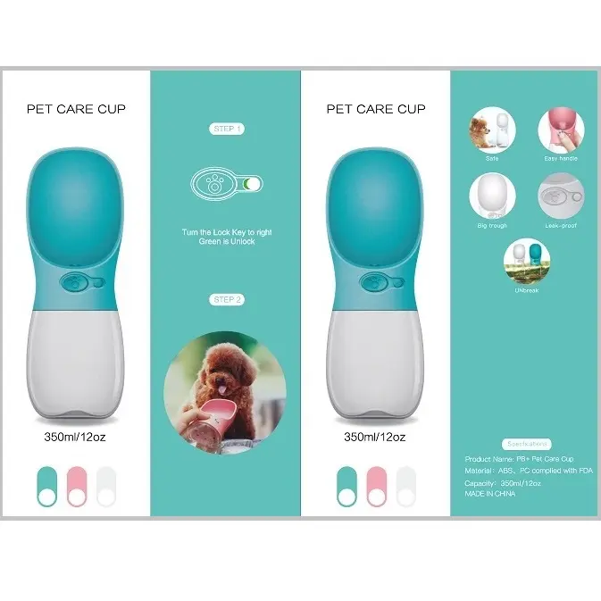 PB Dog Water Bottle Custom Color Box