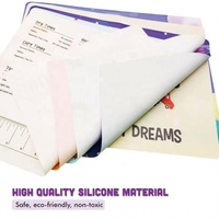 Napperon carré en silicone imprimé en gros d'usine pour tapis de table à manger rectangulaires lavables pour enfants