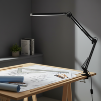 Lampe de bureau LED électrique flexible en aluminium, style minimaliste classique, moderne nordique, pour étude, bureau, salle de lecture, lampe de table DC simple, 3 couleurs
