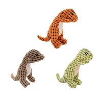 Jouet en peluche dinosaure pour chien, jouet à mâcher couineur pour chien, jouet interactif de dessin animé durable pour le nettoyage des dents, animal en peluche doux pour la dentition des chiots