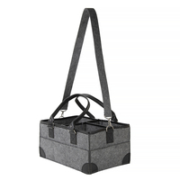 Sac de rangement en feutre recyclé gris, système de compartimentation, écologique, vente en gros, logo personnalisé, direct usine, sac fourre-tout de rangement