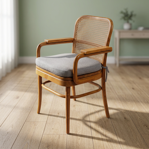 Chaise de salle à manger Home Basket Seroja - Bois de teck et rotin couleur naturelle - Product Image 3