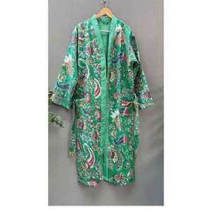 Bata estilo Kantha japonesa hecha a mano, multicolor, con estampado Suzani, reversible, para invierno, con cinturón, para dormir, spa, verano - Product Image 3