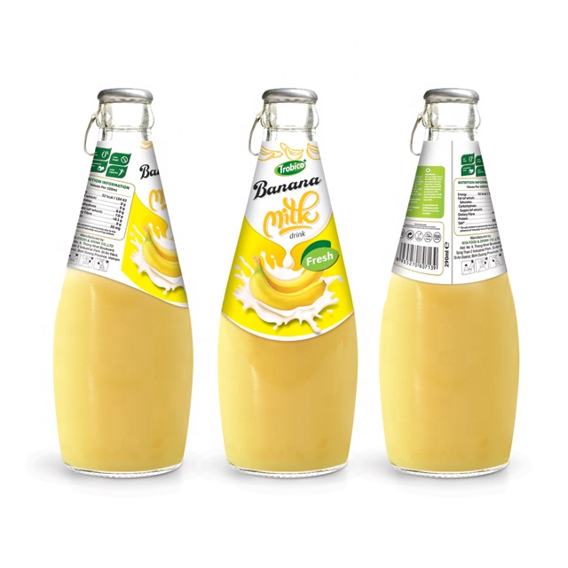 OEM, принятый вьетнамским производителем, бренд Trobico, стеклянная бутылка 290 мл, свежее банановое молоко