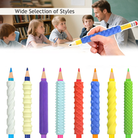 Poignées de crayon en silicone personnalisées, légères, multi-texturées, pour enfants et adultes