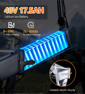 Vélo électrique <span class=keywords><strong>Fatbike</strong></span> 20 "Fat Bike 500W avec frein hydraulique, double suspension, tout-terrain neige hors route et banlieue urbaine - Product Image 2