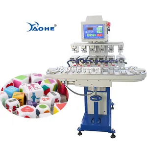 6 colors sealed ink cup printing machine pad printer manufacturer for toys pens electronic products