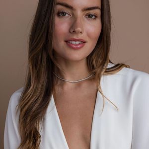 YF3356 Gioielli alla Moda, Collane con Zirconia Cubica, Placcate in <span class=keywords><strong>Oro</strong></span> 18K, Acciaio Inossidabile, Zirconi 5A, Collana Tennis, Collana da Clavicola - Product Image 4