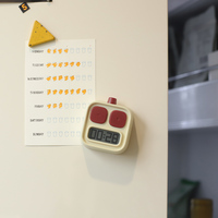 Minuteur numérique en forme de robot - Base magnétique - Compteur ascendant/descendant - Affichage LCD - Contrôle tactile - Batterie 180 jours - Silencieux - Cuisine/Bureau