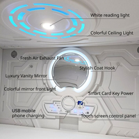 Lit capsule insonorisé individuel moderne de luxe pour auberges, maisons conteneurs et appartements - Habillage en nouveau matériau durable et sûr