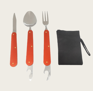 Ensemble <span class=keywords><strong>de</strong></span> <span class=keywords><strong>couverts</strong></span> pliables multifonctionnels <span class=keywords><strong>de</strong></span> qualité supérieure <span class=keywords><strong>en</strong></span> acier inoxydable pour le camping, la <span class=keywords><strong>randonnée</strong></span>, la vaisselle durable - Product Image 2