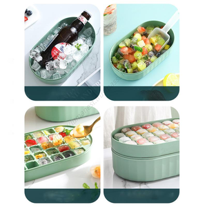 Molde de hielo S236 al por mayor, caja de silicona de gran capacidad con tapa para almacenamiento doméstico - Product Image 3