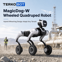 MagicDog-W, Robot Perro Biológico de Cuatro Patas con Ruedas para Escalar en Ambos Sentidos, Velocidad de 0-3m/s, para Proyectos de Investigación Universitaria