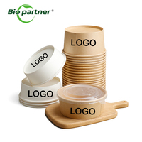 Boîtes à emporter en papier kraft pour salades et riz frit, vente chaude, grandes, pour restauration rapide, boîtes à soupe et à salade jetables, boîte à déjeuner
