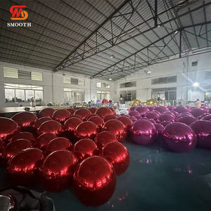 Bola de Espejos Inflable de PVC Roja, Moderna, Nueva Llegada, para Fiestas al Aire Libre, Bodas y Eventos - Product Image 4