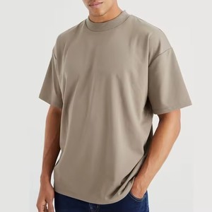 300 Gsm Tshirt da <span class=keywords><strong>uomo</strong></span> in cotone 100% con collo <span class=keywords><strong>a</strong></span> costine Oversize <span class=keywords><strong>a</strong></span> tracolla t-Shirt da <span class=keywords><strong>uomo</strong></span> - Product Image 2