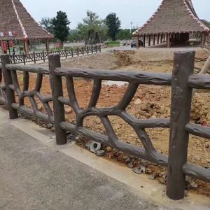 أسمنت تقليد شجرة كرمة قالب درابزين حديقة المشهد درابزين الخرسانة مسبقة الصب تقليد الحبوب الخشب قالب سياج لحاء - Product Image 4