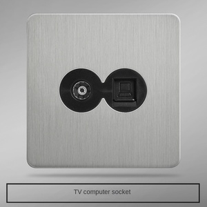 Interrupteur et prise pour assistant domestique Interrupteur d'éclairage mural Prise TV + ordinateur pour la maison - Product Image 3
