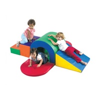 Équipement de jeu intérieur pour la petite enfance : Toboggan combiné rembourré en bois – Fourniture directe usine – Outils éducatifs