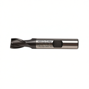 Cortador HSS Co Ta1414 con recubrimiento TiAlN, hélice de 30 grados, corto para ranuras, 2 filos de corte, vástago Weldon - Product Image 2
