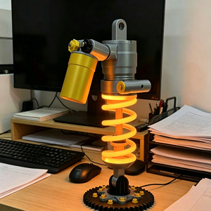 Lampe de bureau photoélectrique en PVC, rechargeable par USB, avec éclairage d'ambiance à intensité variable en continu, style Art Déco, design 'Teeth Atmosphere' - Product Image 5