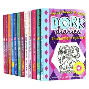 Dork Diaries Comic Book Set 16 Livros conjunto Aprender Inglês Story Books for Kids