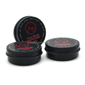 Envases cosméticos vacíos 20G 30g 60g plata oro negro metal aluminio vela tarro lata para cosméticos - Product Image 1