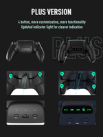 Kit de remapage DATA FROG, boîtier de boutons arrière pour manette PS5, pagaie avec indicateur LED, vitesse turbo réglable pour accessoires PS5