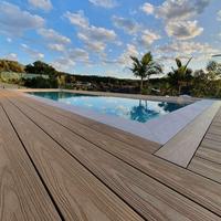 BAL29 Revêtement de terrasse WPC moderne antidérapant, imperméable et ignifuge pour usage extérieur (jardin/entrepôt)