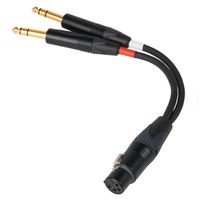 Neues Großhandels-XLR-Buchsenkabel auf 6,35 mm Stereo-Klinkenstecker, 6,35 mm Buchsenkabel für Audio