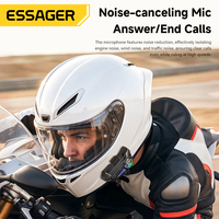 Casque d'écoute sans fil pour moto ESSAGER G20L1 IPX5 étanche avec réduction de bruit BT 6.0 et micro anti-bruit