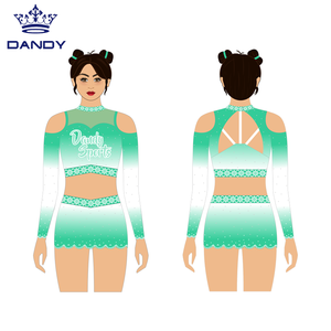 Concours personnalisé mode manches longues pom-pom girl école uniforme culture hauts jeunesse <span class=keywords><strong>jupe</strong></span> vêtements de danse - Product Image 3