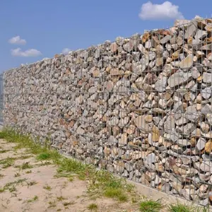 2x1x0.3m galvanizli 50x100mm diyafram kaynaklı demir tel taş kafes Gabion sepet/duvar/çit/Gabion kafes satılık