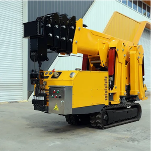 Grua Cingolata Micro Spider Semovente da 3 Tonnellate con Pompa Idraulica e Motore, Braccio a 5 Sezioni, Rotazione a 360 Gradi - Product Image 2