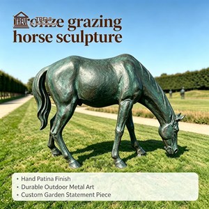 Statue de cheval au galop grandeur nature en bronze pour extérieur, jardin, ferme, ranch, décoration équestre, sculpture moulée, vente en gros personnalisée - Product Image 3