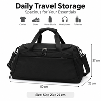Sac de sport Oxford imperméable avec compartiment à chaussures, logo personnalisé, grande capacité, unisexe, pour yoga, voyage, week-end