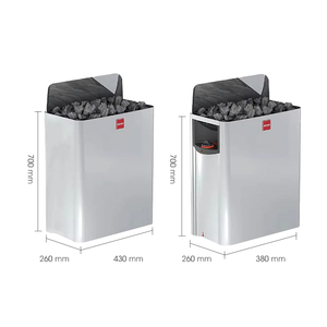 Four à sauna électrique mural <span class=keywords><strong>Harvia</strong></span> en acier inoxydable pour sauna sec, 4,5W 6KW 9KW 220V, modèle Blacksteel, équipement de sauna - Product Image 5