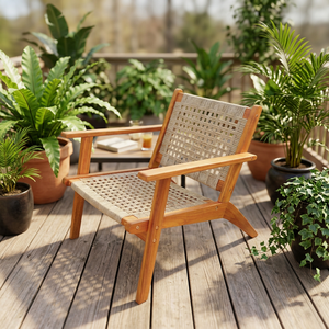 Chaise longue d'extérieur en bois au design moderne et écologique, style ferme, impression couleur intégrale, sans rembourrage, pour sols durs, parcs, écoles, villas - Product Image 5