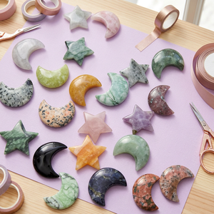 Pierres de Guérison en Cristal Naturel en Gros : Améthyste, Quartz Rose et Quartz Lune Poli – Cadeau Tendance - Product Image 3
