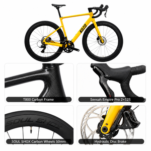 <span class=keywords><strong>Bicicleta</strong></span> de Carretera KOZO the Limit T800 de Carbono 700C, 24 Velocidades, Frenos de Disco Hidráulicos Sensah Empire Pro, Ruedas de Carbono de 50 mm, <span class=keywords><strong>Bicicleta</strong></span> de Carreras - Product Image 5