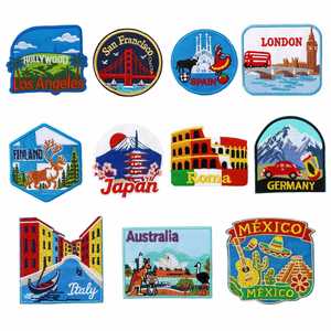 Parche Bordado Termoadhesivo con Temática Urbana: Ciudad de México, San Francisco, Estados Unidos, Japón, Londres, Alemania - Product Image 1