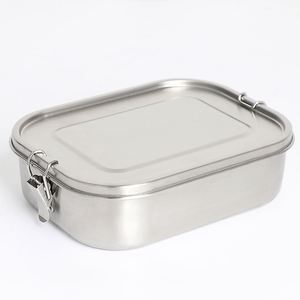 New Design American Airtight Stainless Steel Food Storage <b>Container</b> 800Ml Silicone Seal Ring 304 Metal Lunch Box - Product Image 1