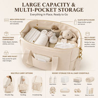 Sac à langer en néoprène, sac de maman, grand sac pour bébé avec sangle réglable et séparateur en maille pour les voyages