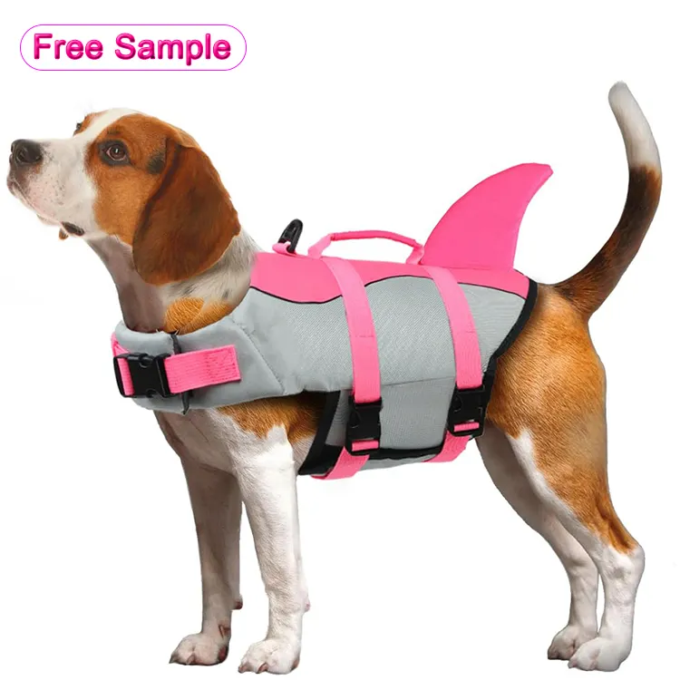 Vente en gros de maillot de bain surf été gilet de natation requin gilet de sauvetage pour chien pour chiens